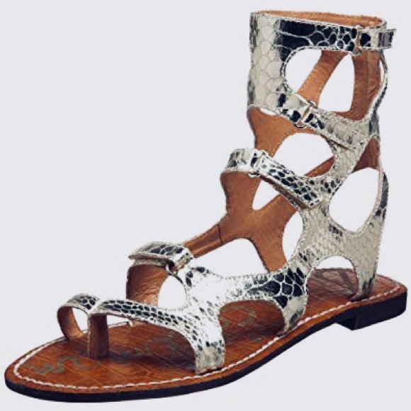 Sam Edelman Shoes - Sam Edelman Garland Metallic Pewter Sandals